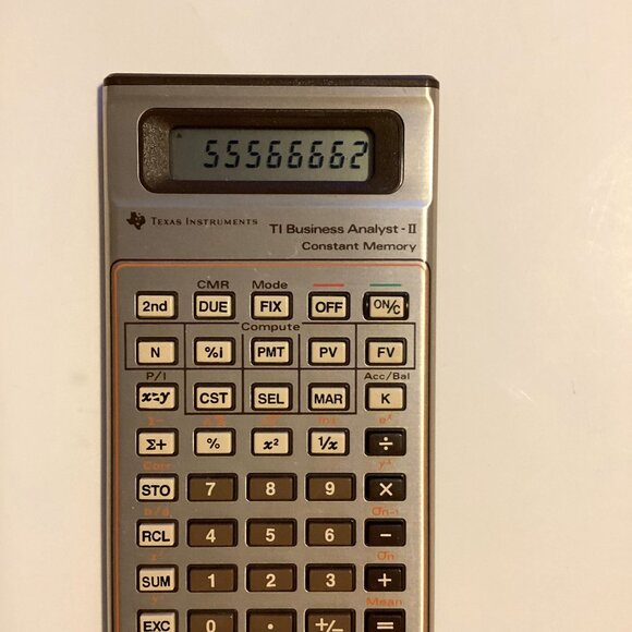 Vintage Texas Instruments TI BA-II Business Calculator Work School University - Picture 2 of 5